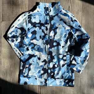 Kids Adidas Blue Camouflage Track Jacket